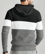 Men's Stretchy and Breathable Tricolor Long-Sleeve Hoodie
