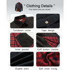 Men's Flannel Lined Shacket Jacket for Outdoors and Casual Wear