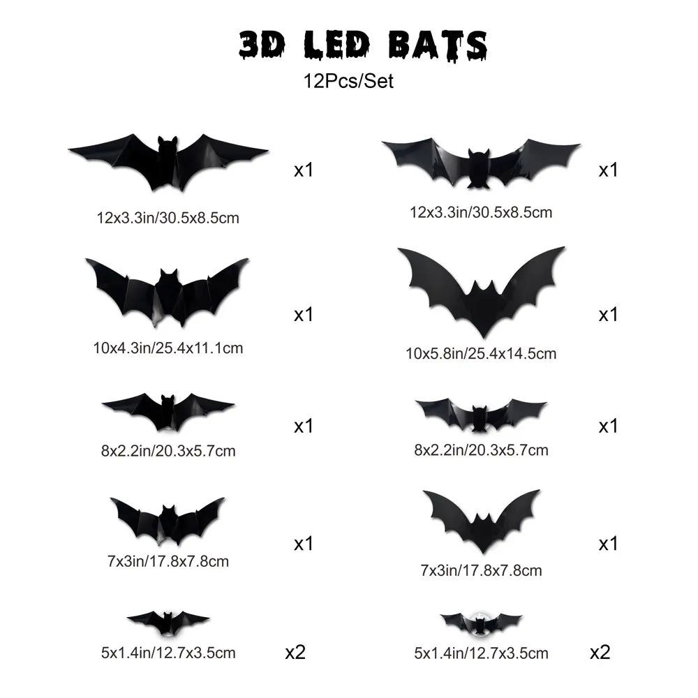 🎃 EARLY HALLOWEEN 49% OFF 🦇Halloween 3D Bat LED Wall Light Decor
