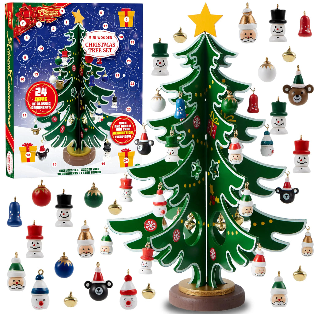 2026 Christmas Advent Calendar with 24 Ornaments