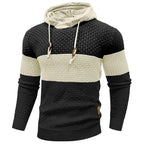 Men's Stretchy and Breathable Tricolor Long-Sleeve Hoodie