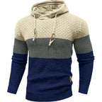 Men's Stretchy and Breathable Tricolor Long-Sleeve Hoodie