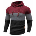 Men's Stretchy and Breathable Tricolor Long-Sleeve Hoodie