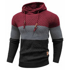 Men's Stretchy and Breathable Tricolor Long-Sleeve Hoodie