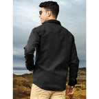 Men's Flannel Lined Shacket Jacket for Outdoors and Casual Wear